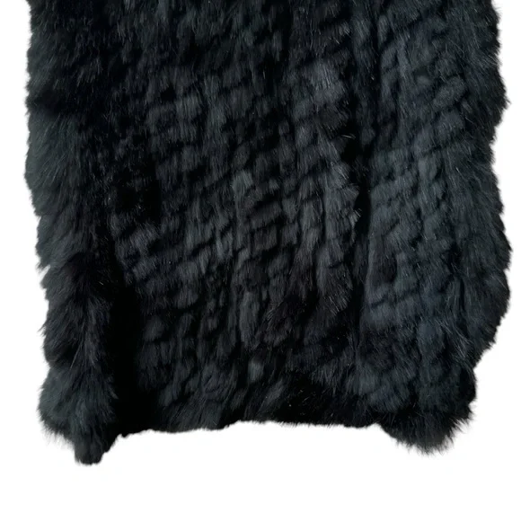 Sak’s Fifth Avenue Black Rabbit Fur Scarf - Picture 5 of 7